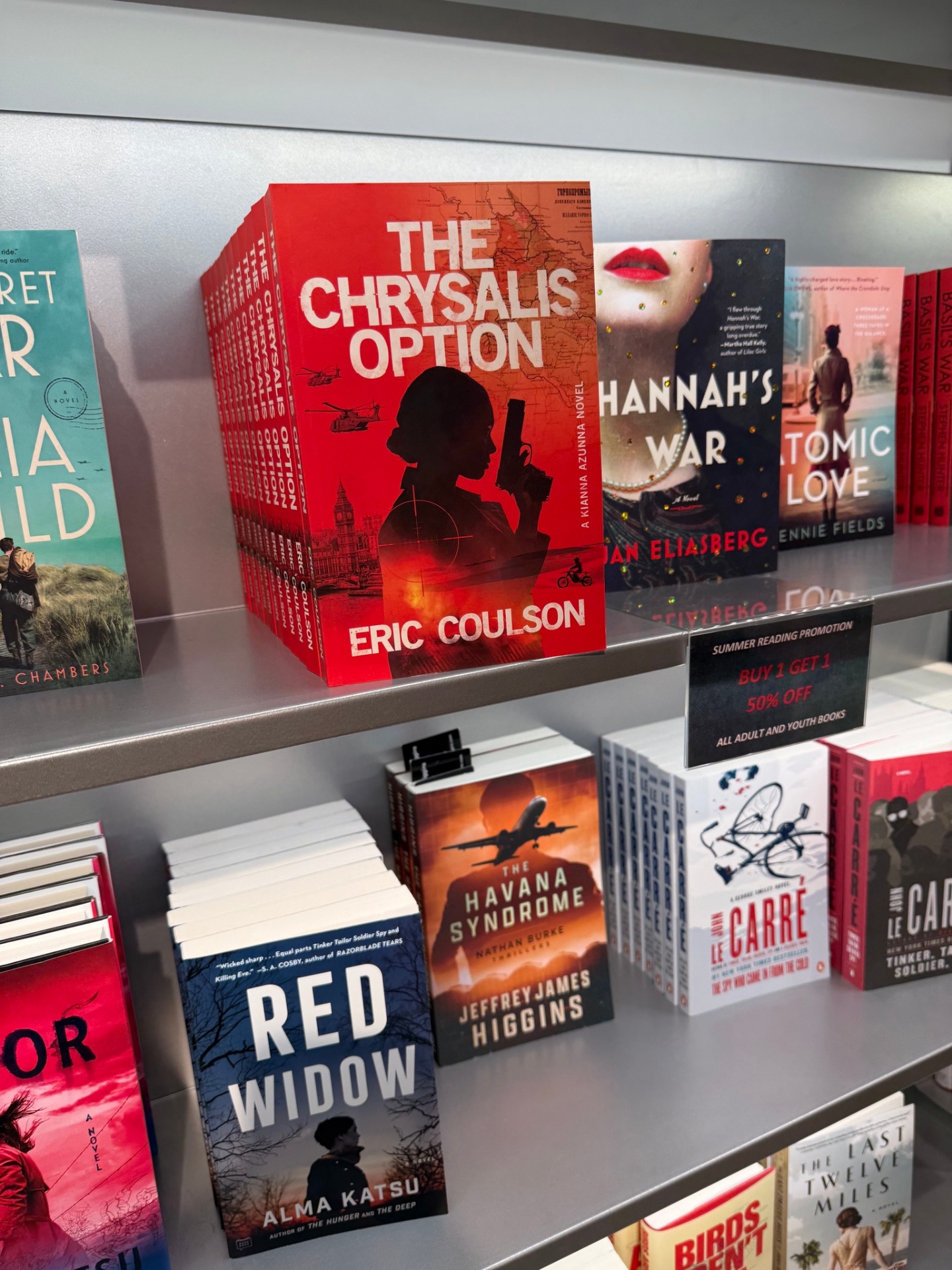 The Chrysalis Option on display at the International Spy Museum bookstore