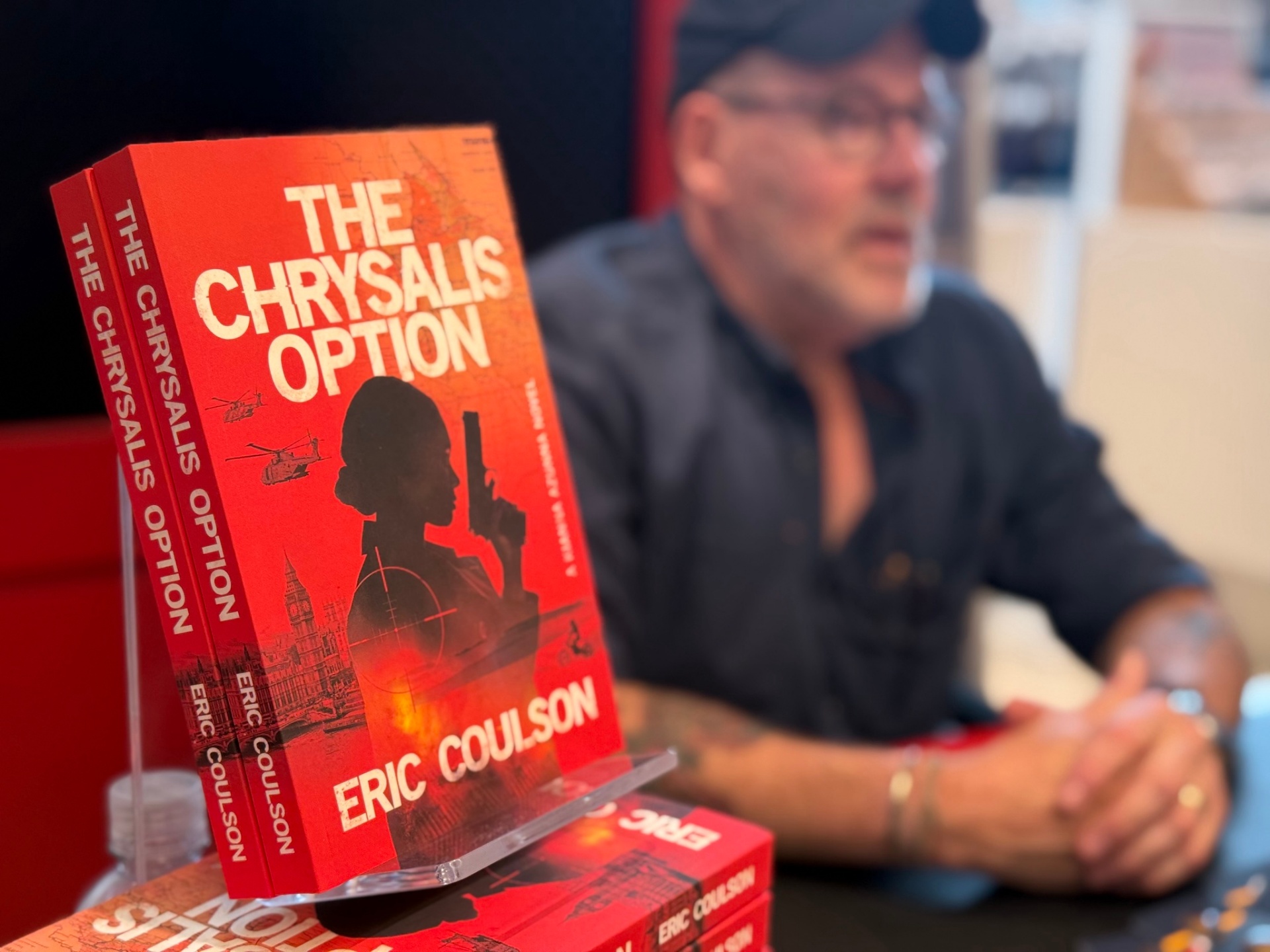 Close-up of The Chrysalis Option paperback